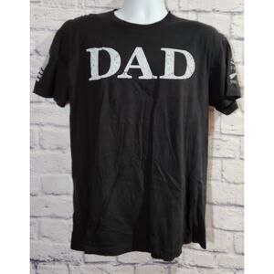Grunt Style Black White DAD Graphic Shirt Large Lightweight Soft Short Sleeves
